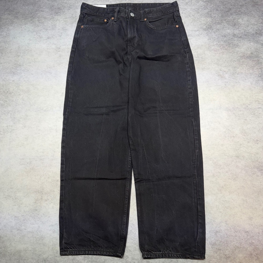 H&M Loose Fit Mens Size 31 Black Baggy Skater Streetwear Denim Jeans